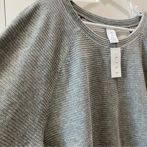 Lane Bryant Gray Ribbed Crew Neck Sweater NWT